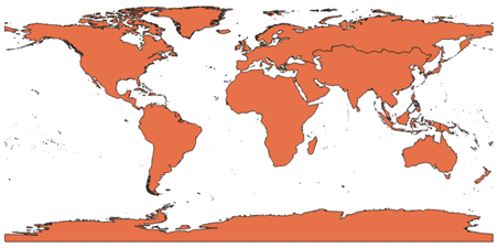 continents by natural earth