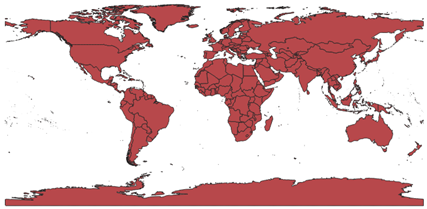 countries by natural earth