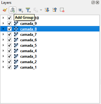 QGIS add group