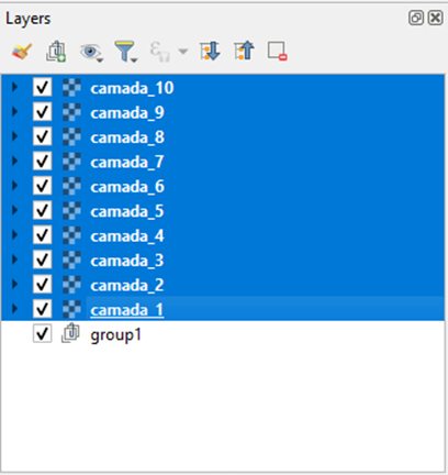 QGIS drag layers group