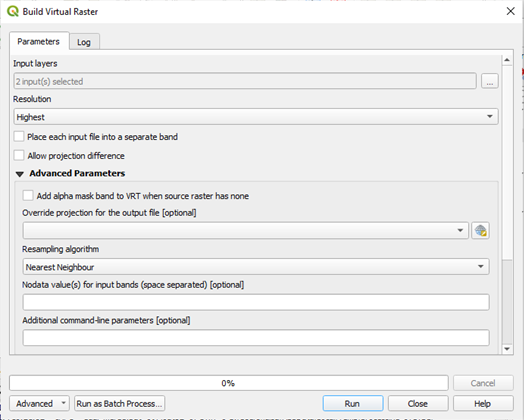 Build Virtual Layer QGIS