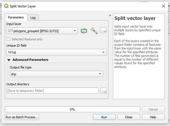 split vector layer qgis