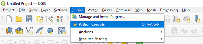 Open Python Console