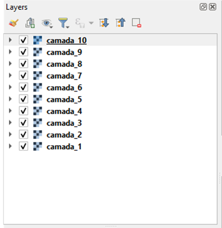 QGIS layers loaded