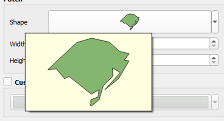 QGIS legend patch shape editor