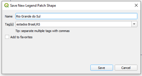 QGIS legend patch shape editor tags