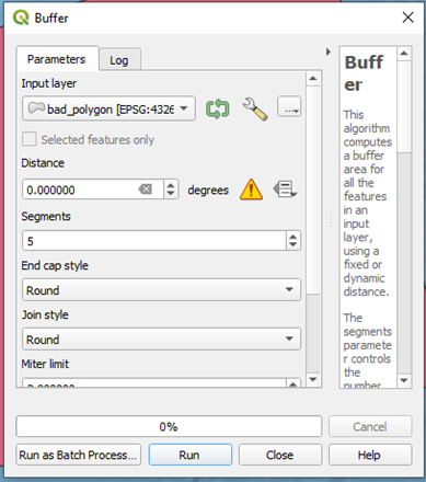 QGIS buffer tool