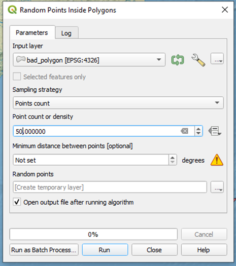 QGIS add random points