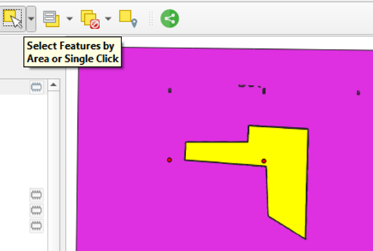 qgis select polygon