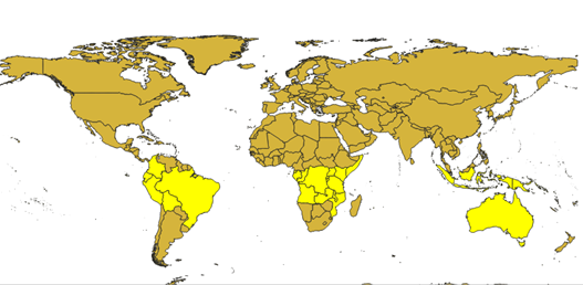 Select features on a latitude