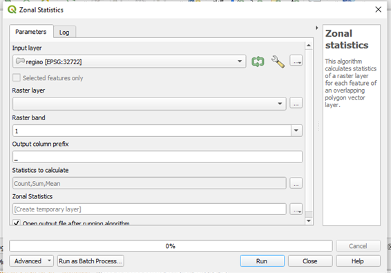 zonal statistics in QGIS