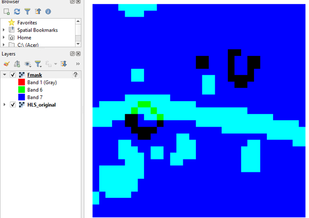 Abrindo e visualizando uma Fmask no QGIS usando um código simples em ...
