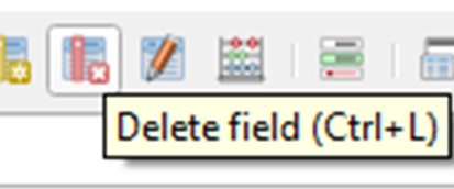 delete field attribute table QGIS