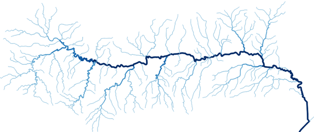 interpolated line stream QGIS